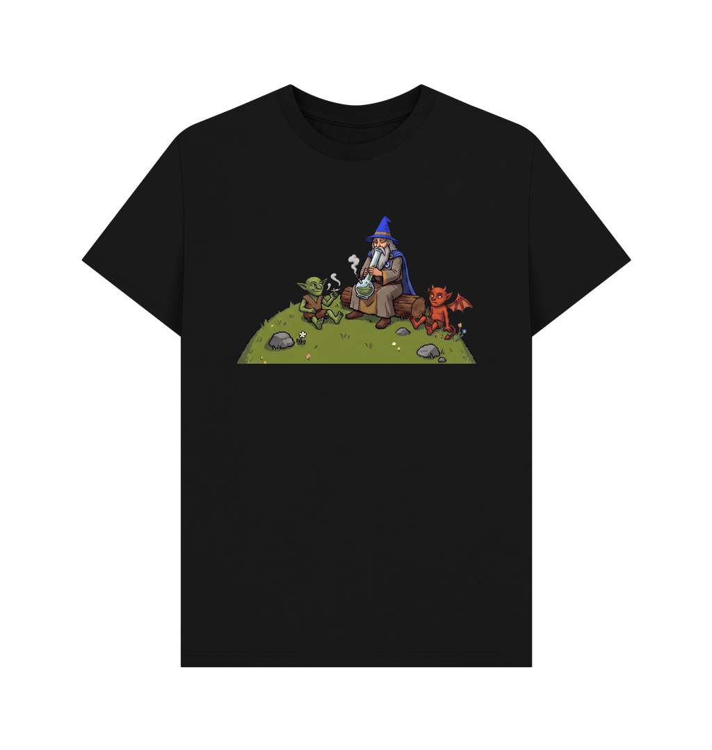 Black Printed T-shirt Front