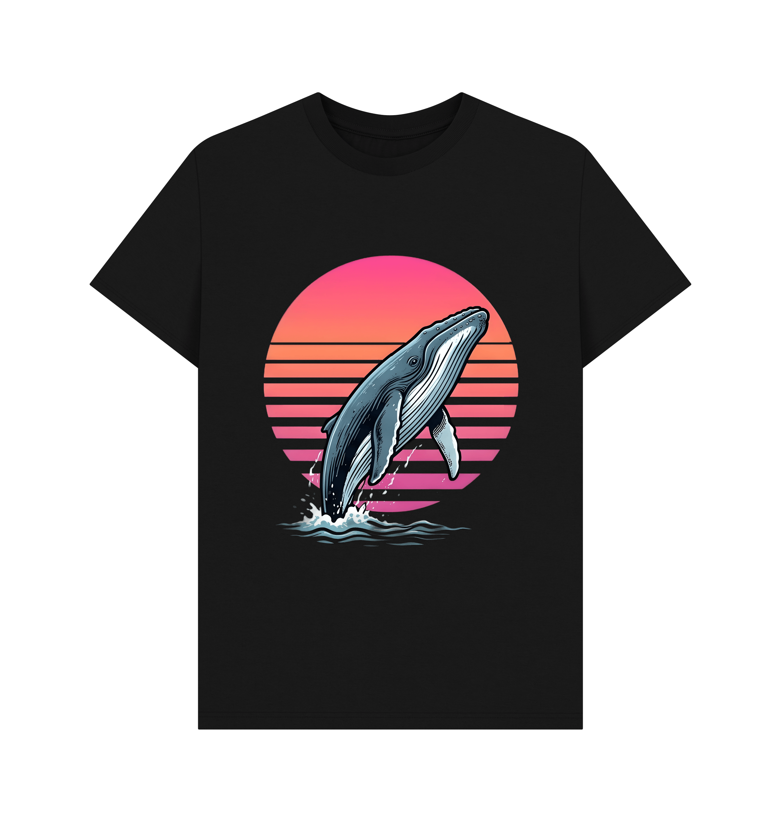 Black Printed T-shirt Front