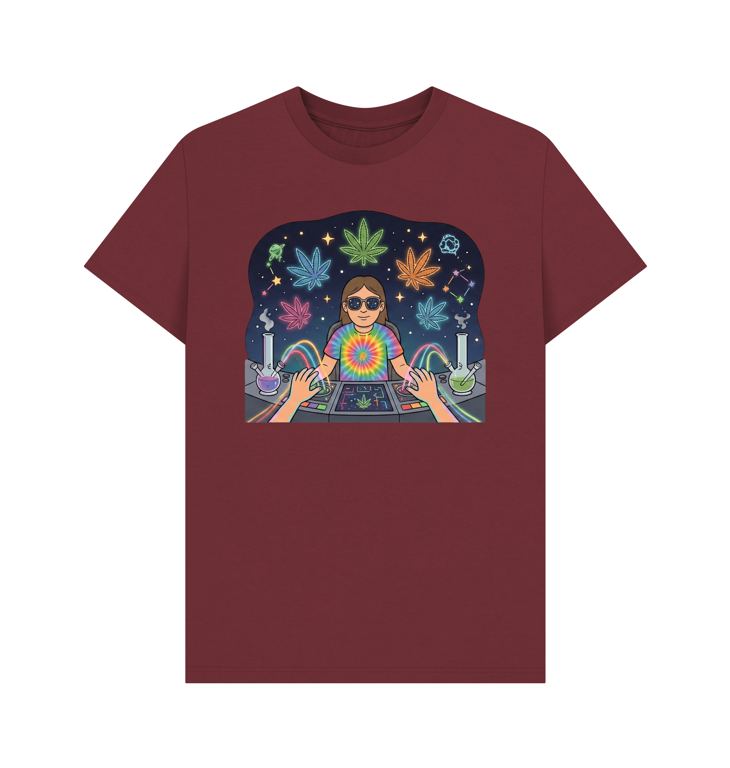 Red Wine Printed T-shirt Front