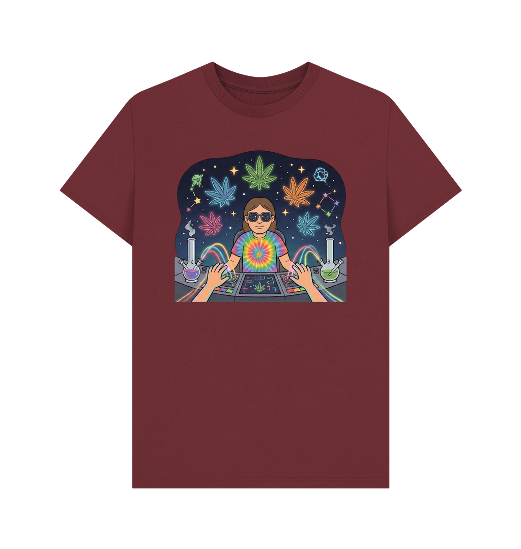 Red Wine Printed T-shirt Front