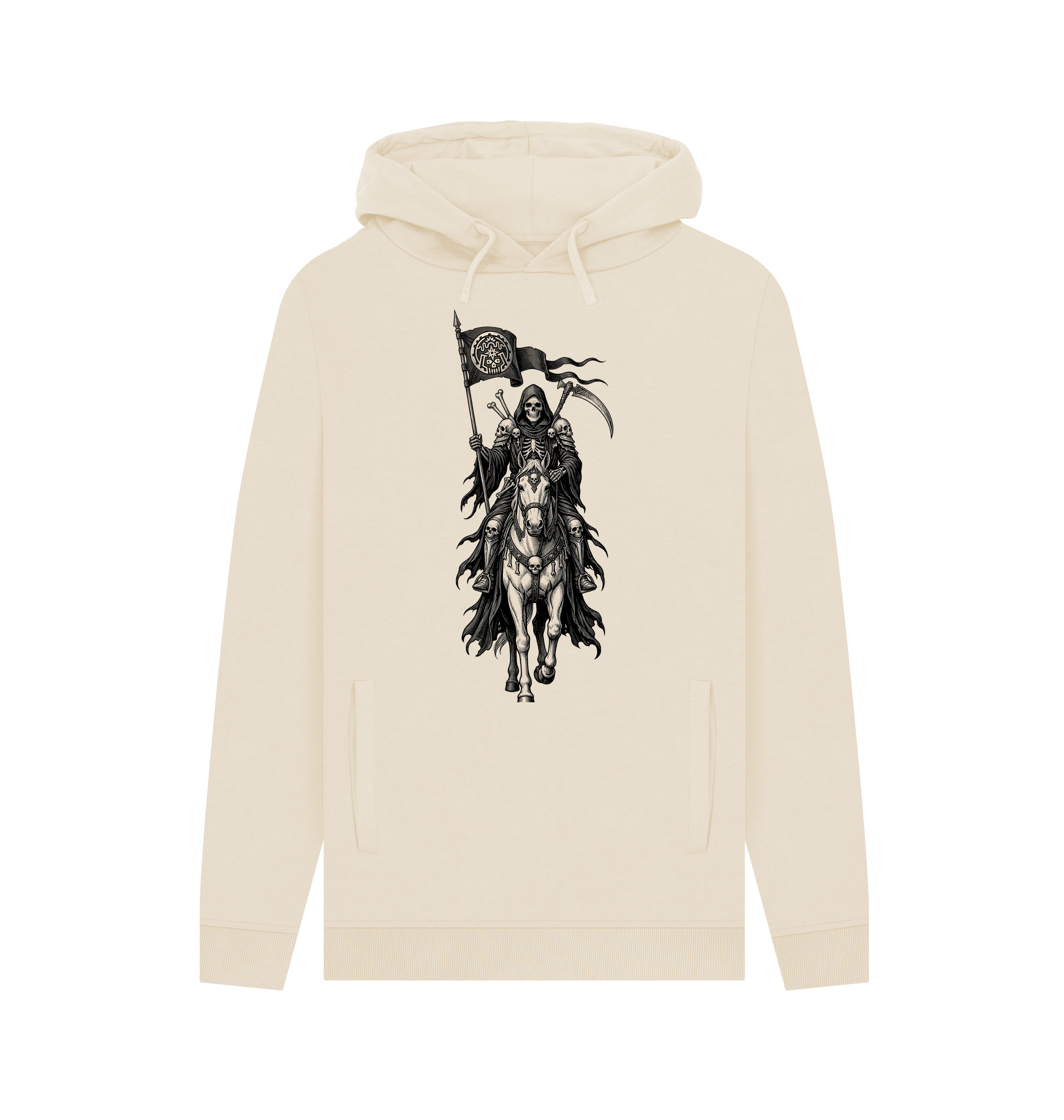 Oat Printed Hoody Front