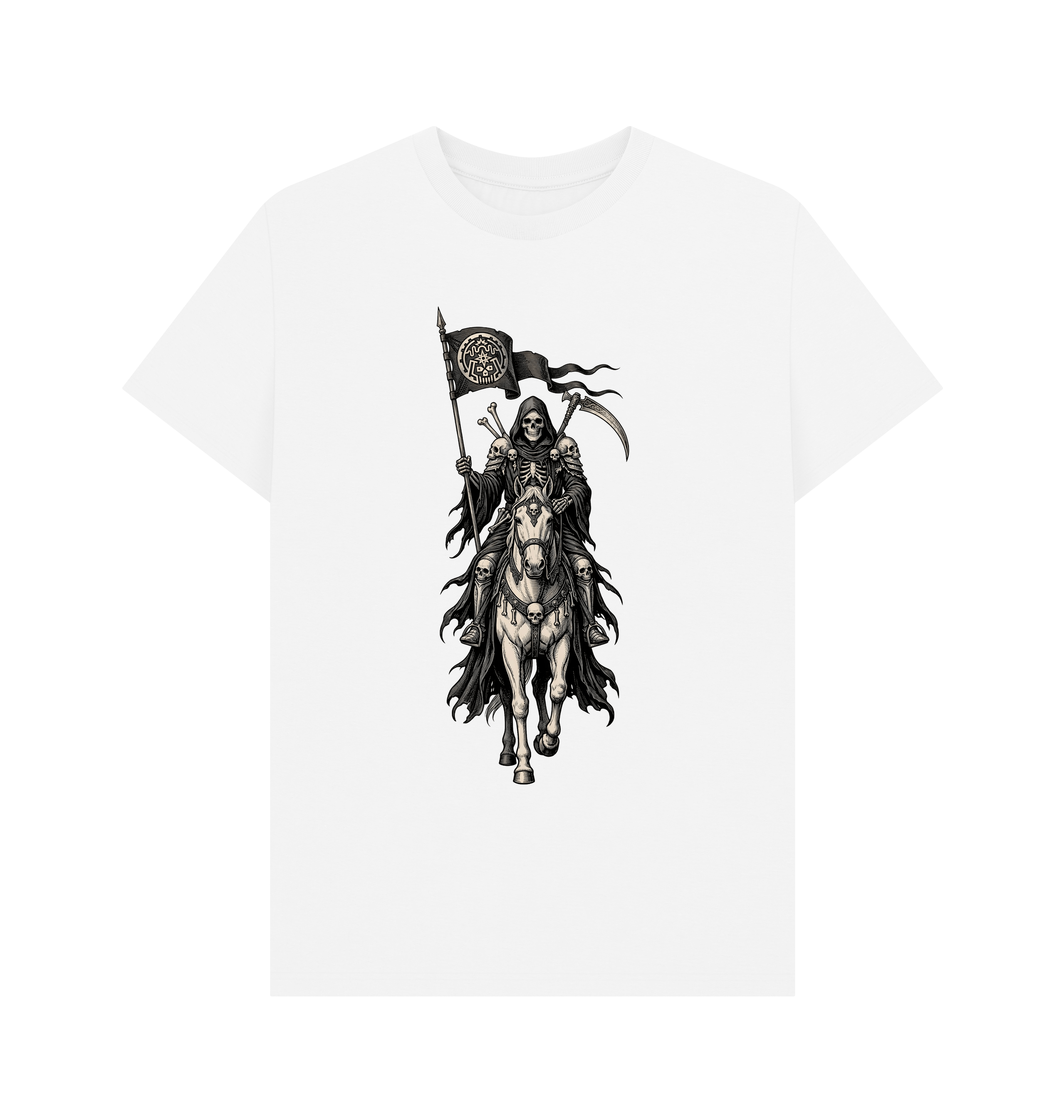 White Printed T-shirt Front