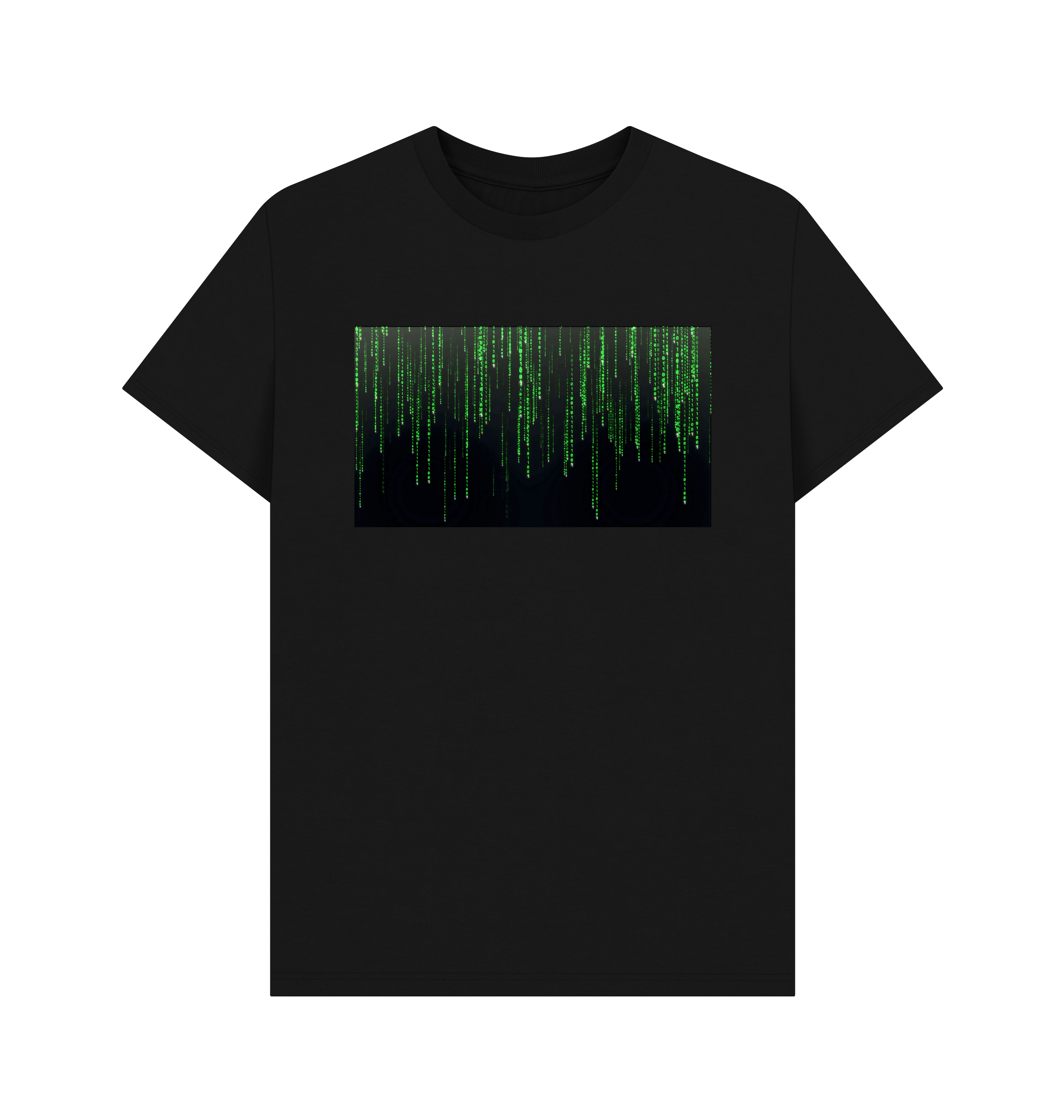 Black Printed T-shirt Front