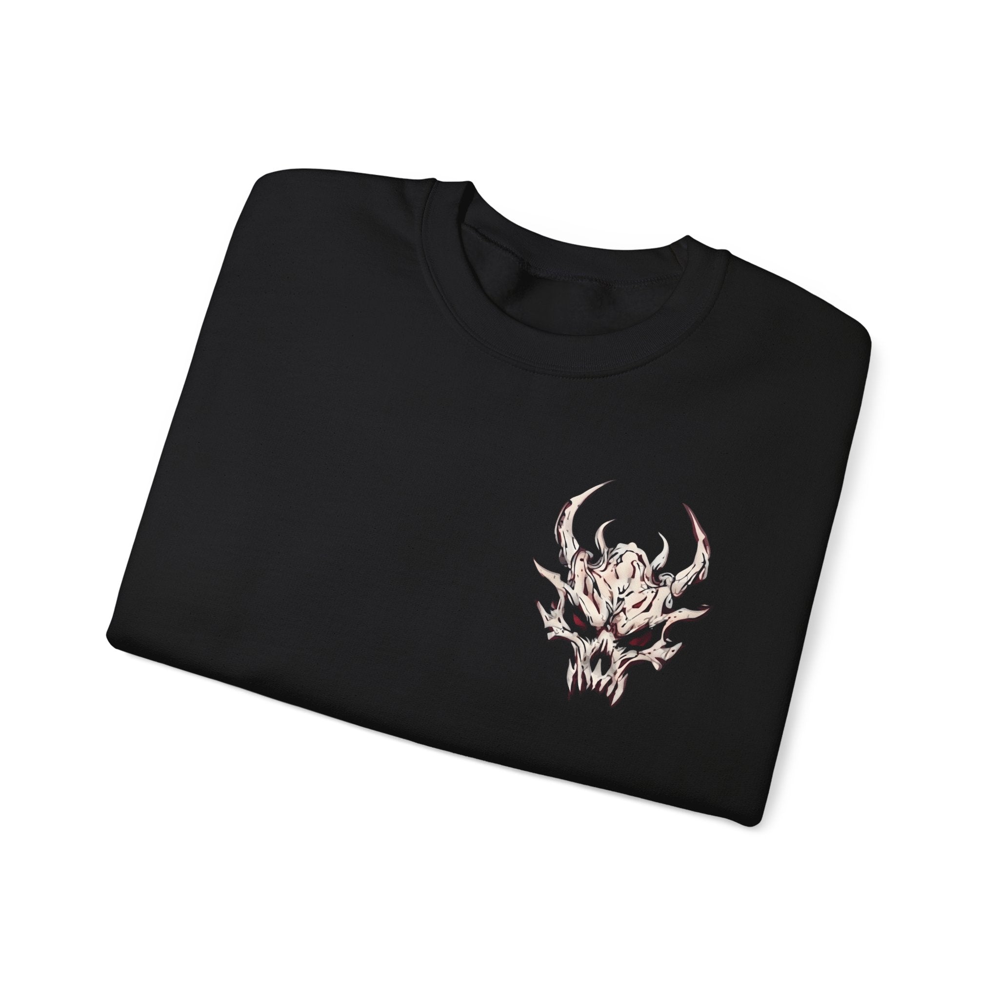 Dragon Skull Crewneck Sweatshirt — Gothic Eastern Dragon Chest Graphic