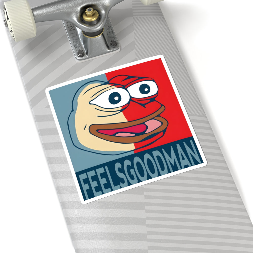FeelsGoodMan Pepe Sticker — Retro Pop Art Kiss-Cut Vinyl Decal