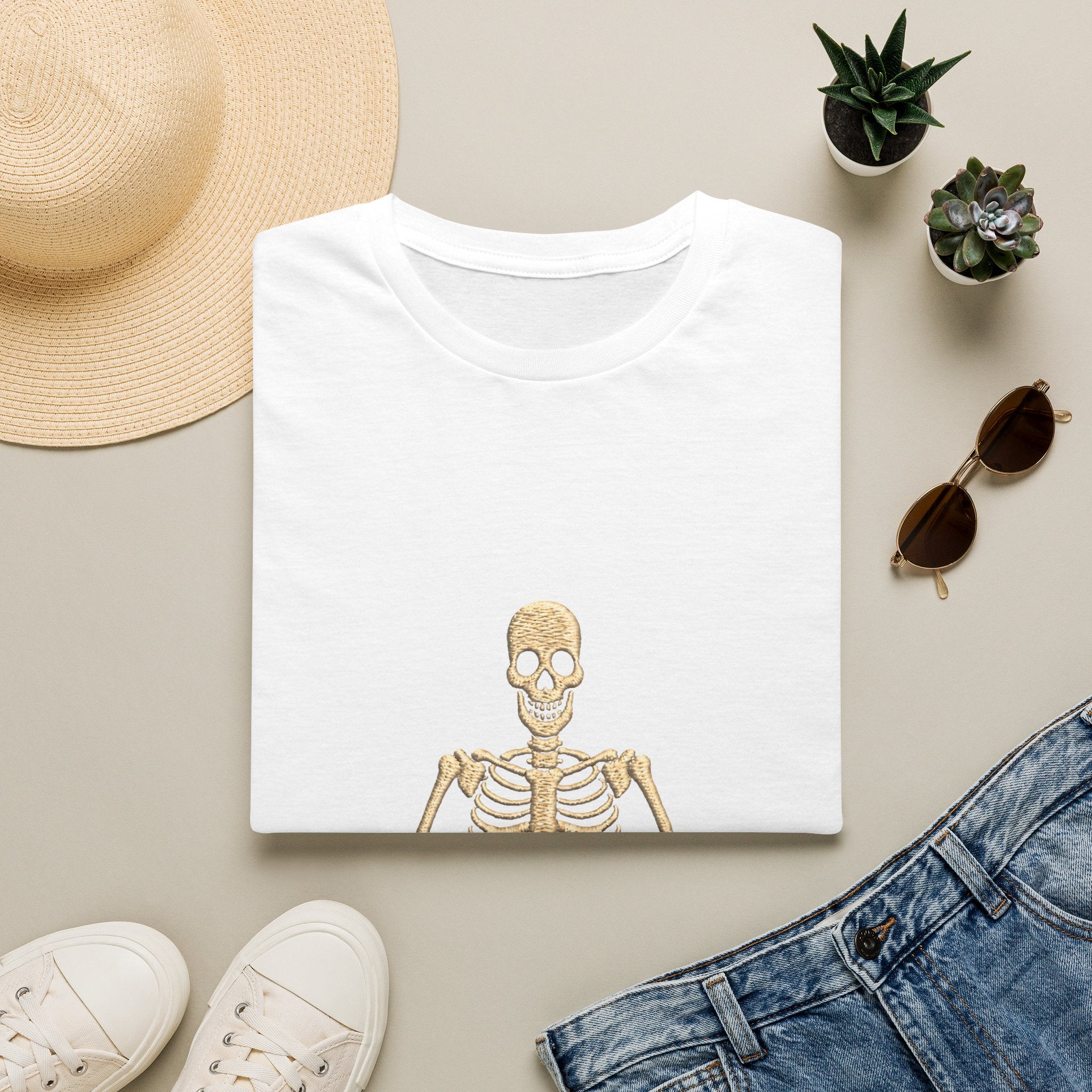 Skeleton Yoga T-Shirt - 'Don't Trip' Funny Skeleton GTA 6 Inspired