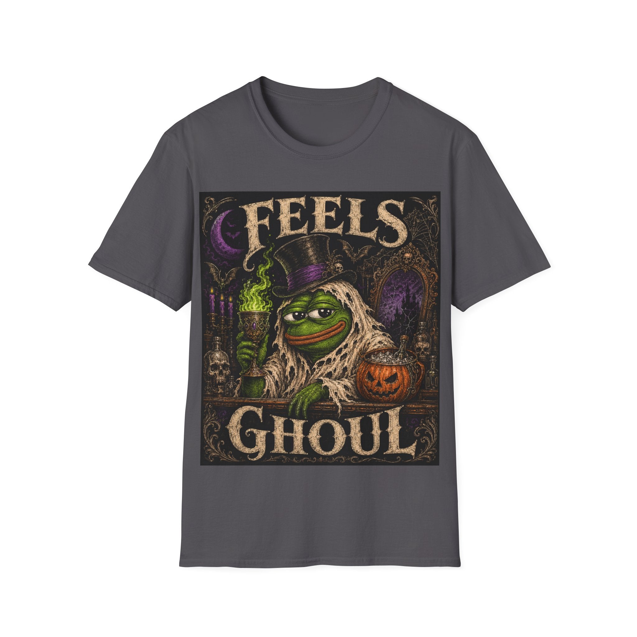 Feels Ghoul Halloween T‑Shirt — Spooky Witch Pepe Graphic