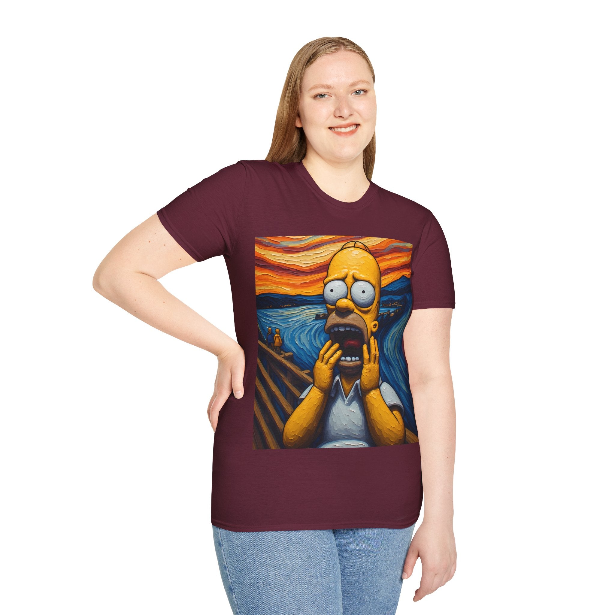 Homer Scream T-Shirt — Parody Pop Art Graphic Tee