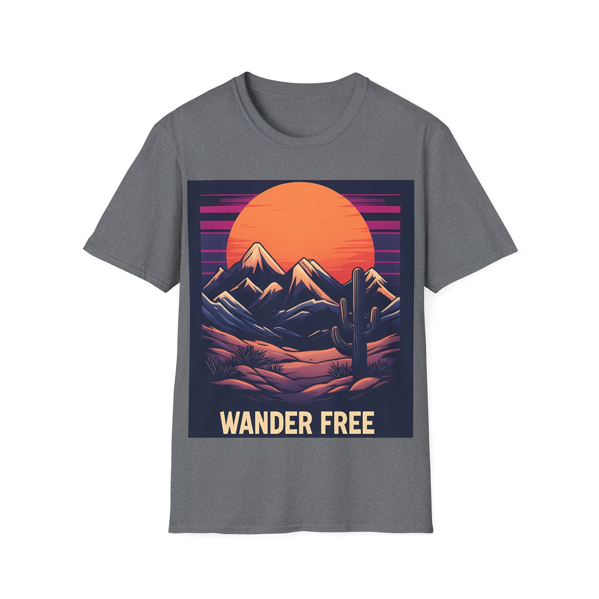 Sunset Mountains T-Shirt — Retro Desert Sunset Graphic Tee