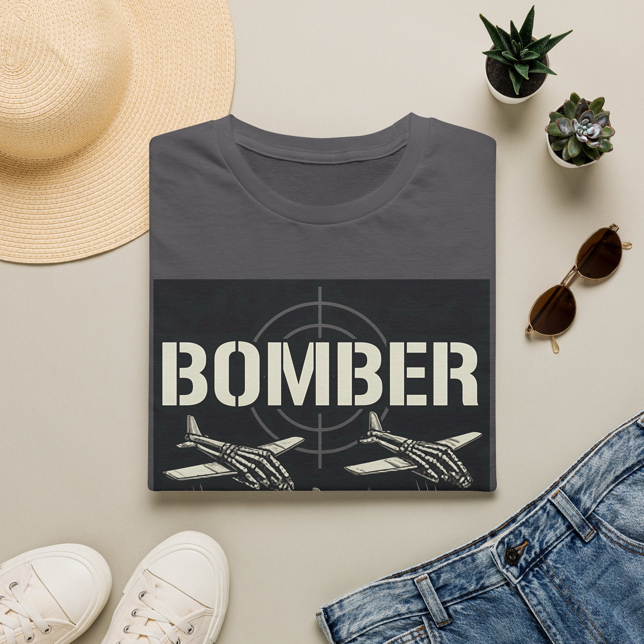 Bomber Plane Ace of Spades T-Shirt - Aviation Air Force Tee
