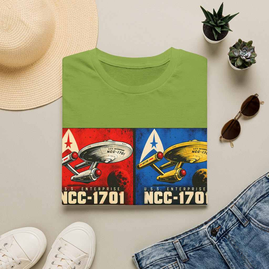 Retro Pop Art Starship NCC-1701 Crew Tee
