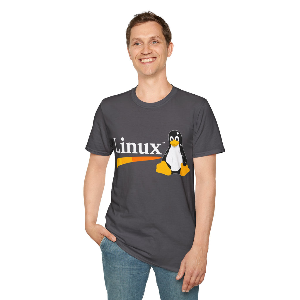 Linux Penguin Logo T‑Shirt — Retro Tech Tee for Developers & Open Source Fans