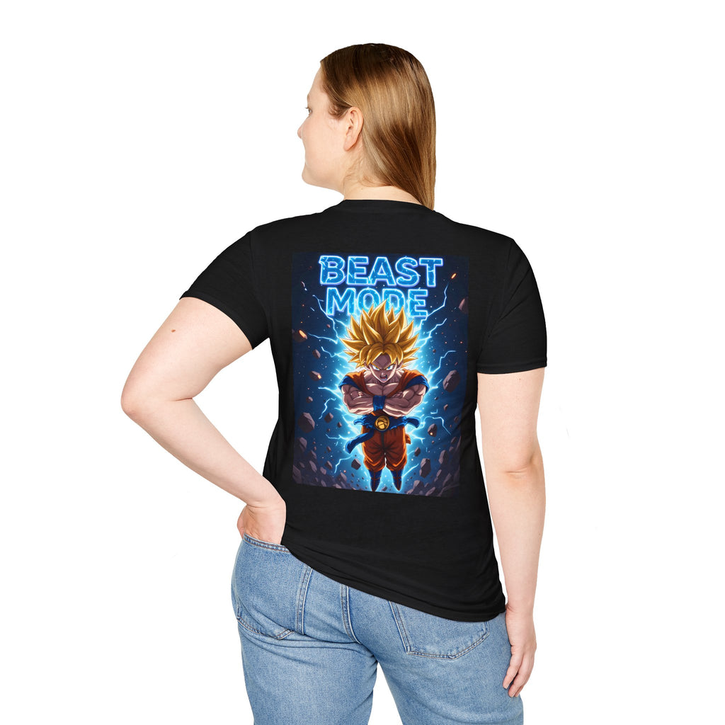 Goku Beast Mode Back Print T-Shirt — Anime Dragon Ball Fighter Tee