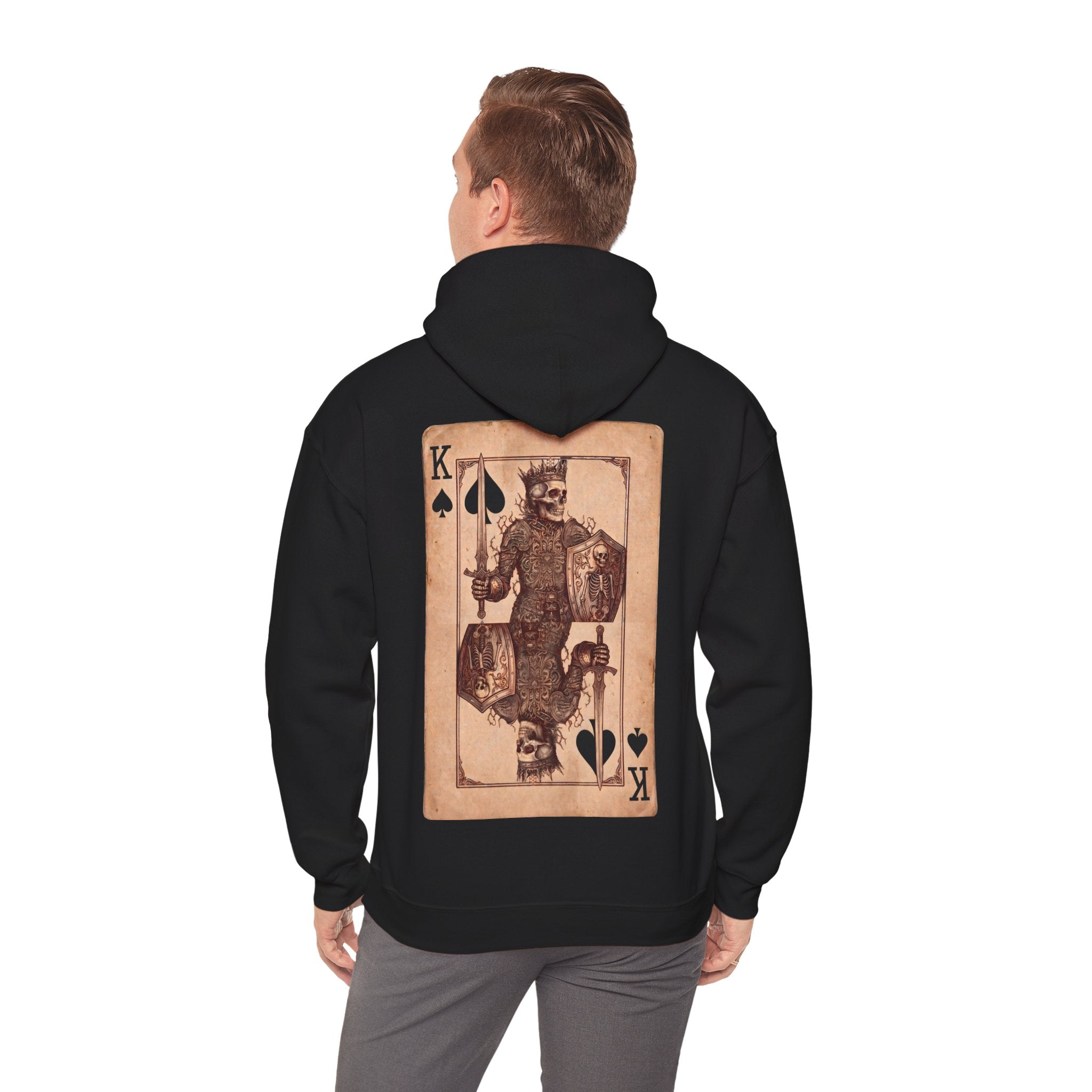King of Spades Playing Card - Hoodie, Gothic / Dark Fantasy Vintage Design