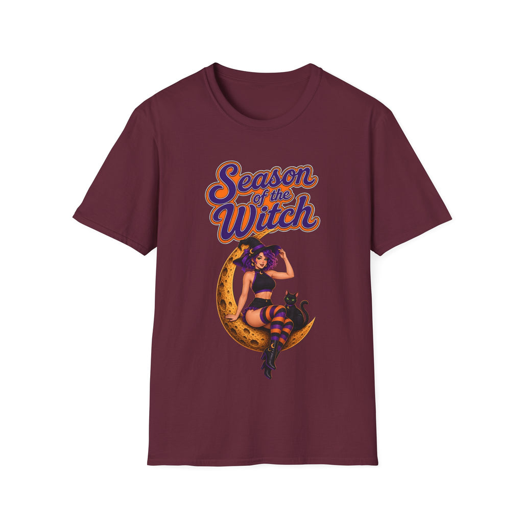 Season of the Witch T-Shirt — Retro Witch Graphic Tee for Halloween & Autumn