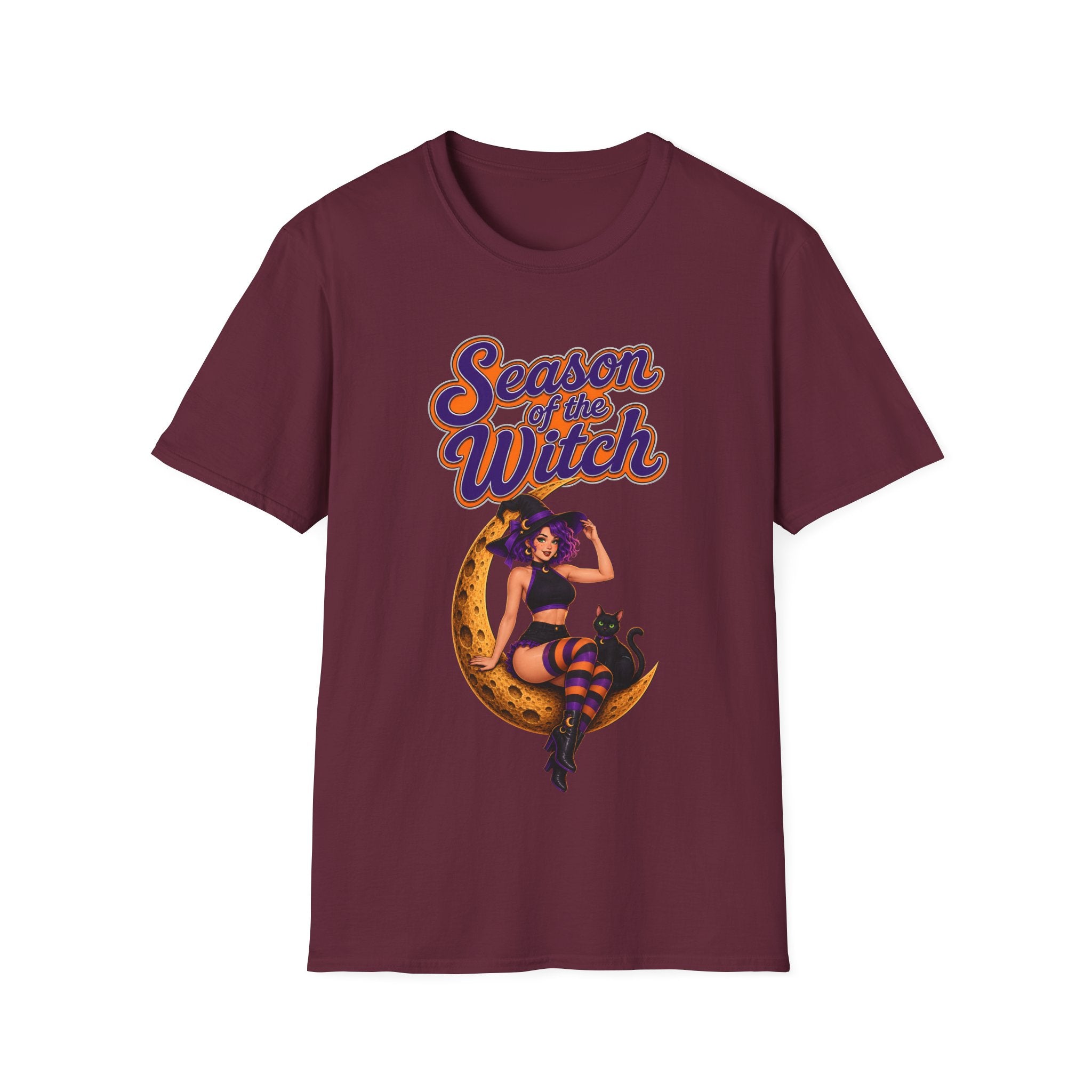 Season of the Witch T-Shirt — Retro Witch Graphic Tee for Halloween & Autumn