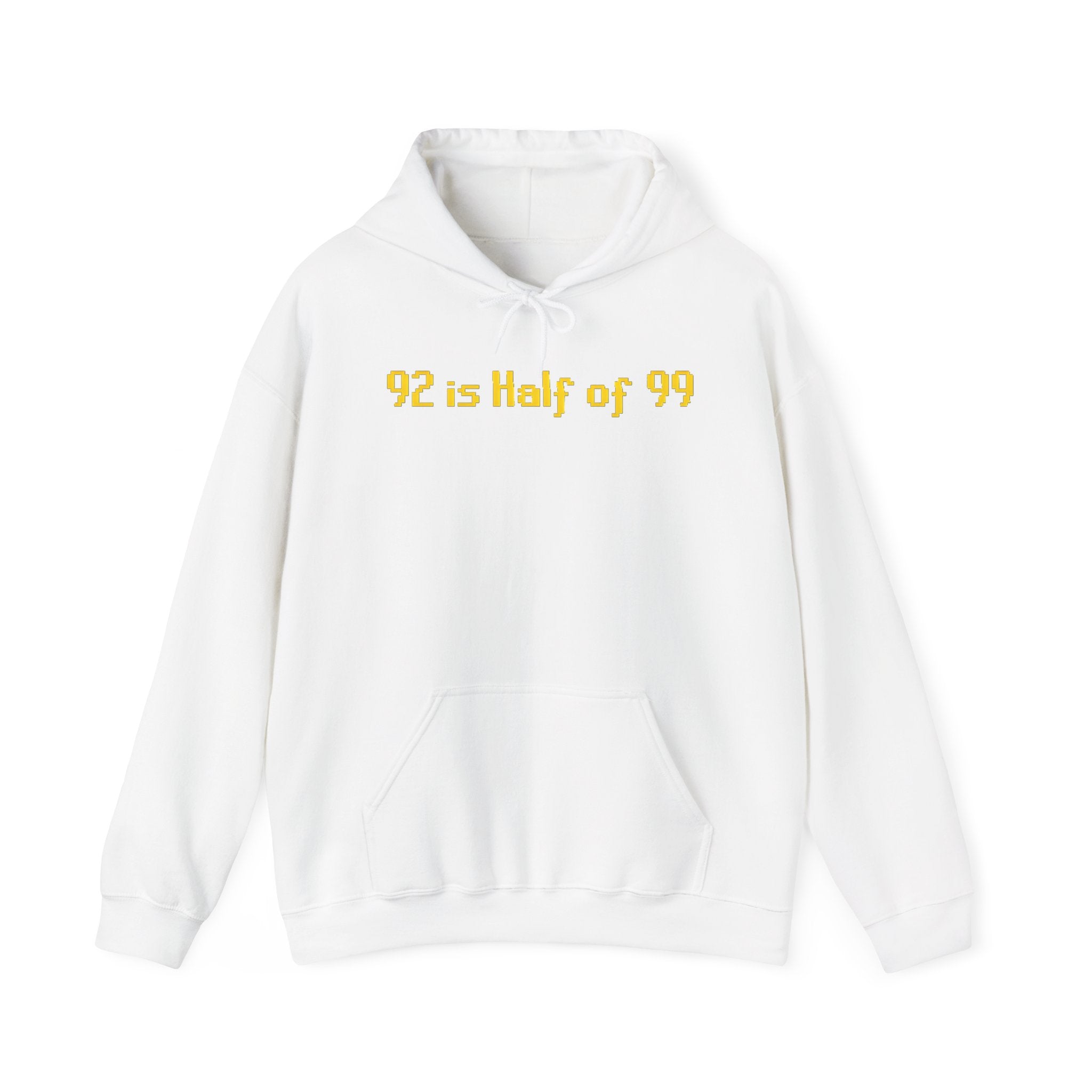 Hoodie "92 Is Half of 99" – Funny Retro Math Graphic Pullover