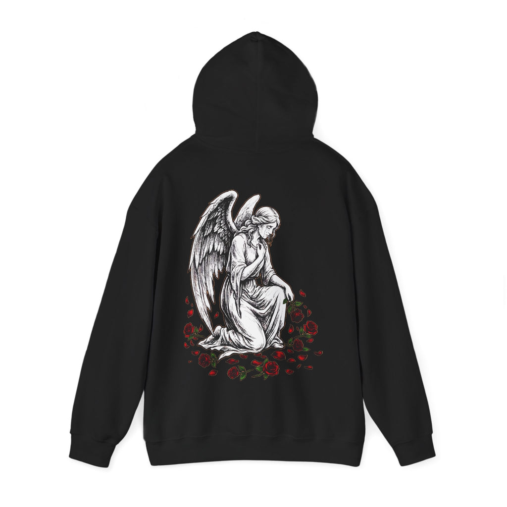 Weeping Angel - Gothic / Dark Fantasy Floral Angel Hoodie