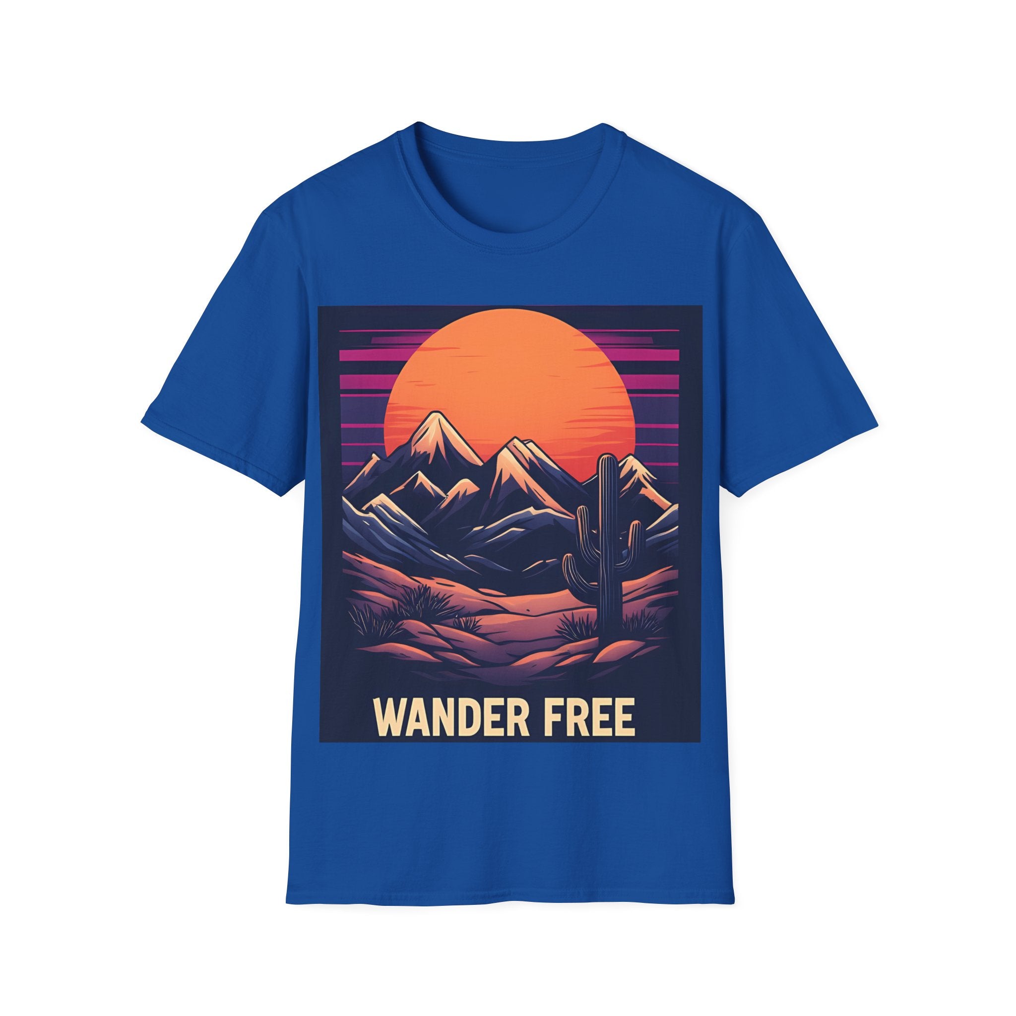 Sunset Mountains T-Shirt — Retro Desert Sunset Graphic Tee