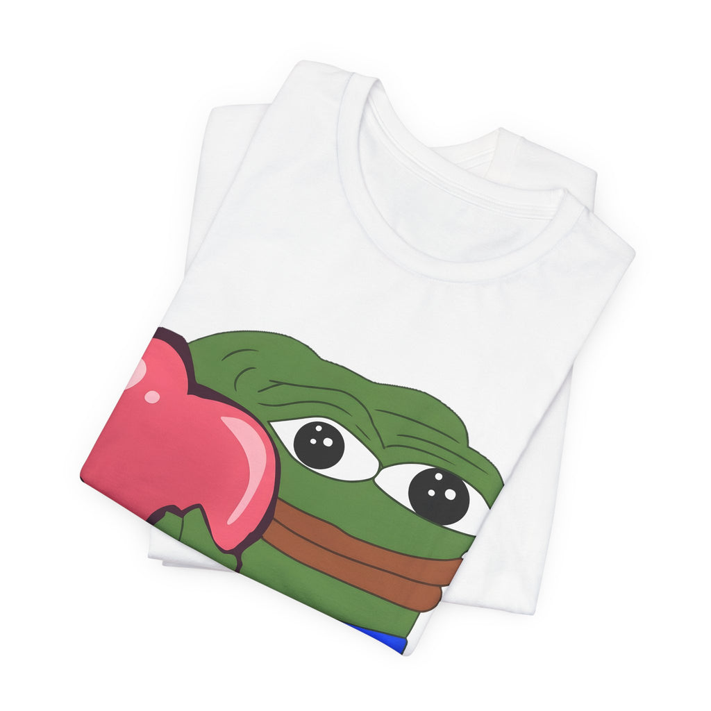 Pepe Heart Tee — Cute Frog Holding Heart Graphic T-Shirt