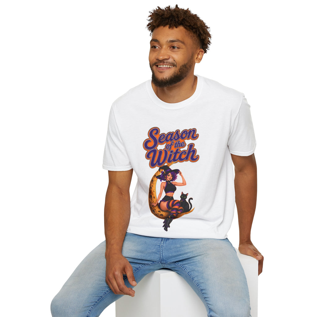 Season of the Witch T-Shirt — Retro Witch Graphic Tee for Halloween & Autumn