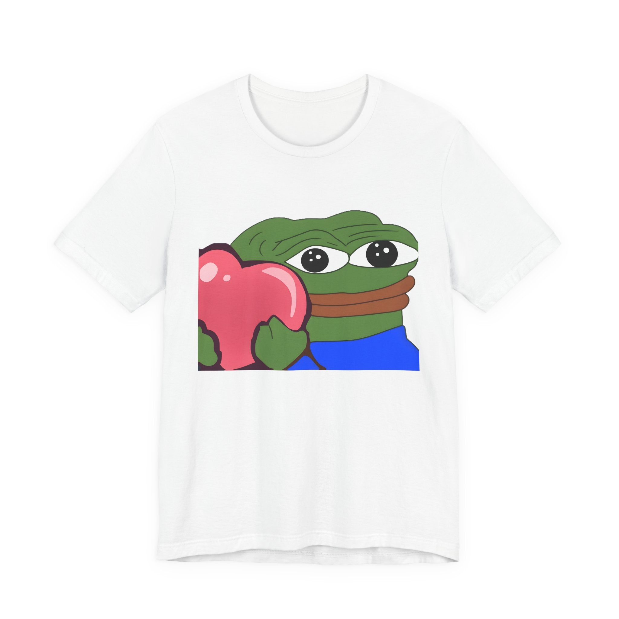 Pepe Heart Tee — Cute Frog Holding Heart Graphic T-Shirt