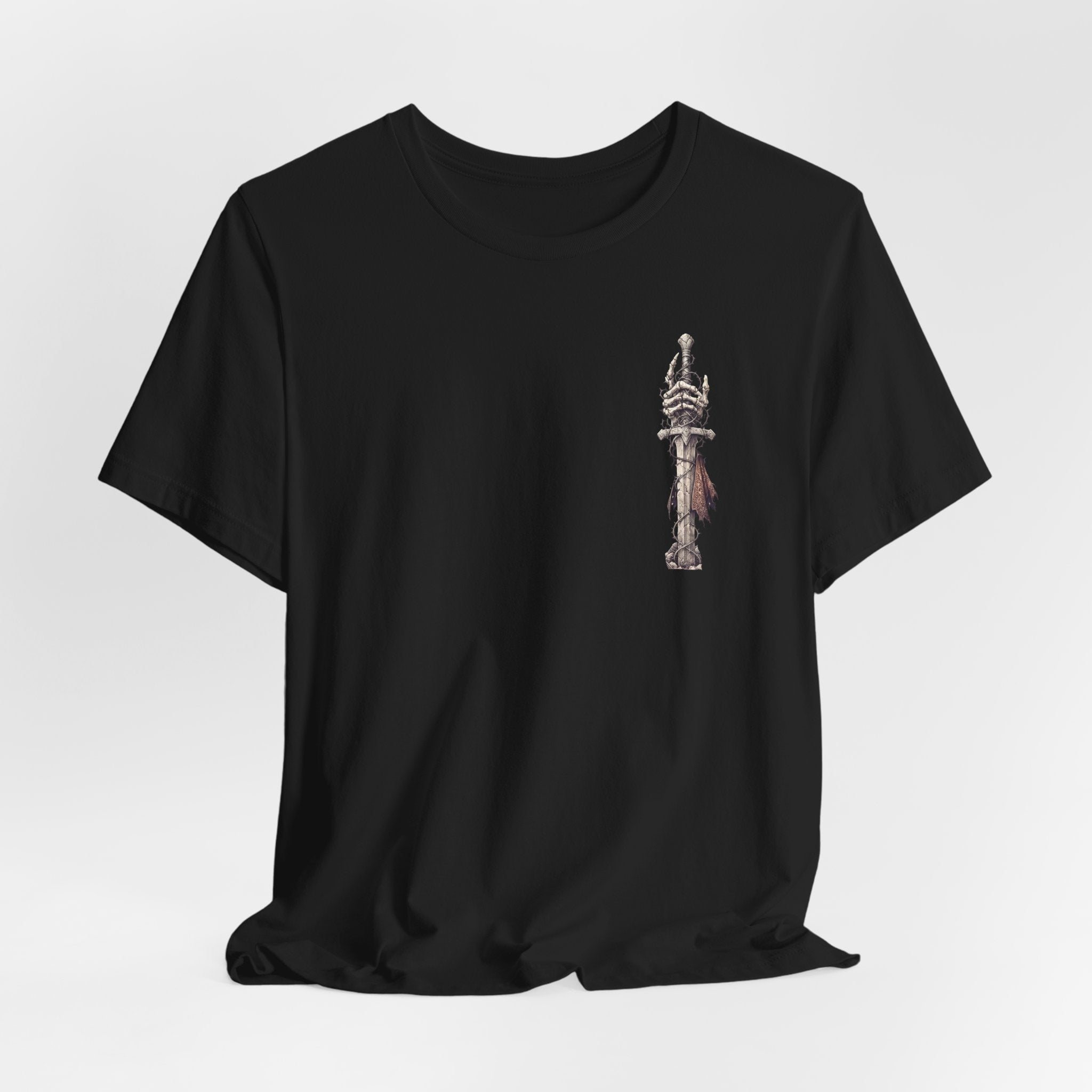 Dark Tarot-Inspired Graphic Tee — Hanging Hand & Occult Illustration