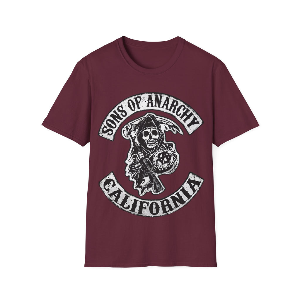 Sons of Anarchy Graphic T‑Shirt — Reaper Emblem California Biker Tee