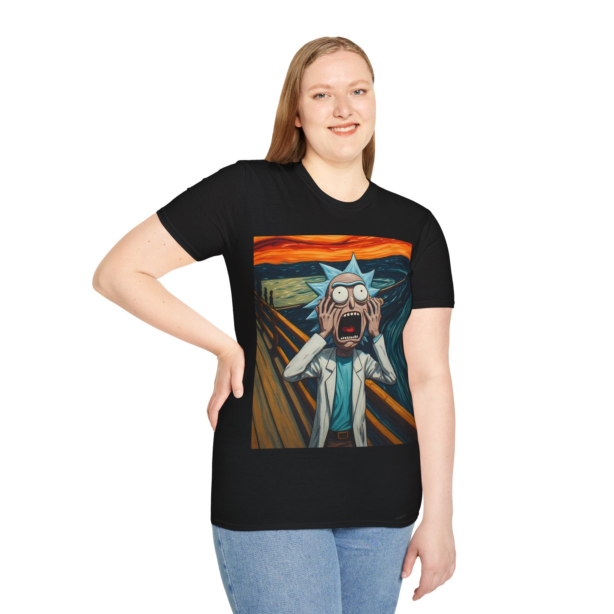 Rick Scream Tee — Rick and Morty Parody of The Scream T-Shirt