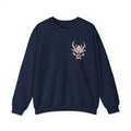 Dragon Skull Crewneck Sweatshirt — Gothic Eastern Dragon Chest Graphic