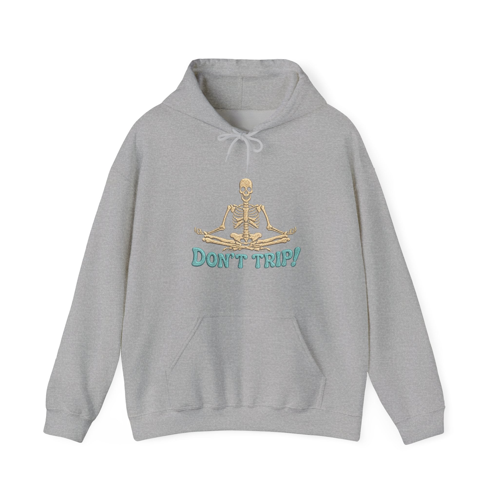 Don’t Trip! Meditating Skeleton Hoodie - Funny GTA 6 Inspired Yoga Skeleton