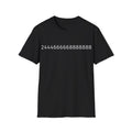 Minimalist Number Graphic T-Shirt — 2444666668888888 Design