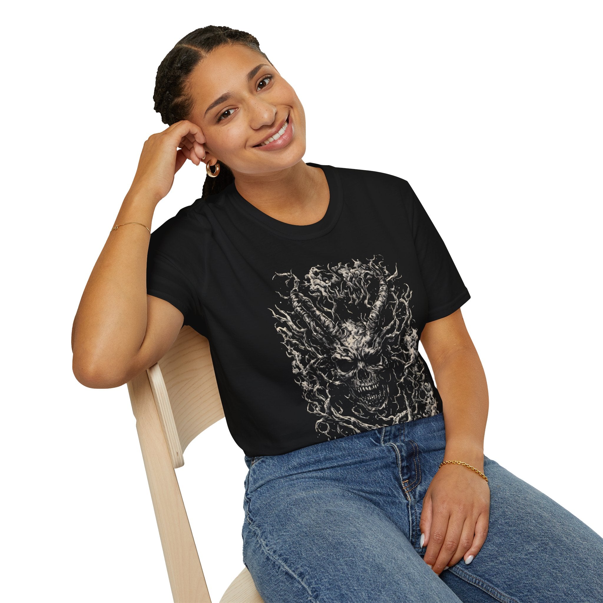 Skull of Roots Graphic T-Shirt — Dark Botanical Horror Tee