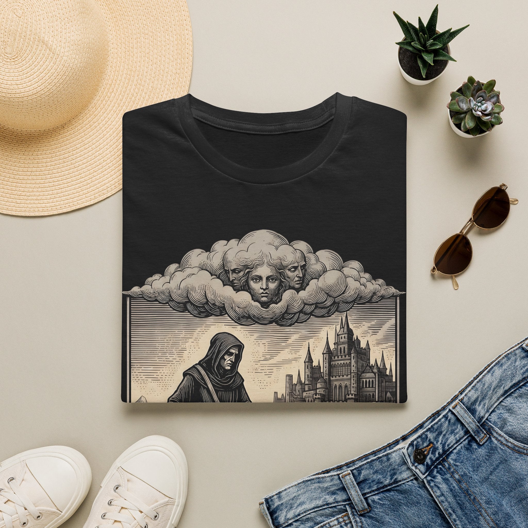 Watch over the Dead - T-Shirt, Gothic / Dark Fantasy Skull Design