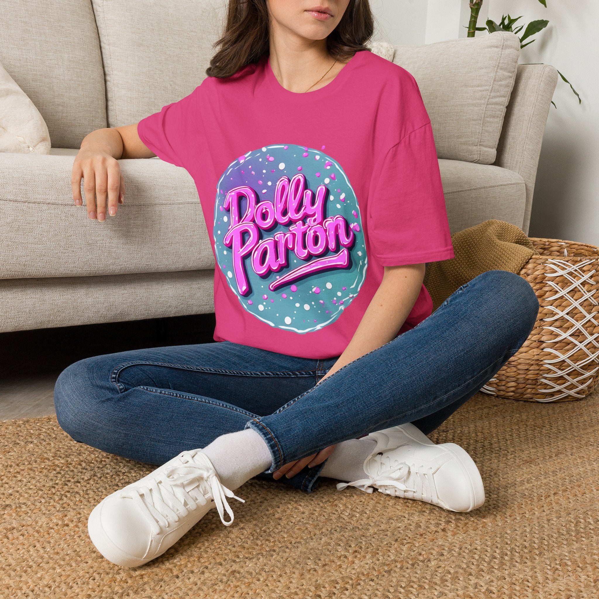 Dolly Parton Retro Neon Logo T‑Shirt