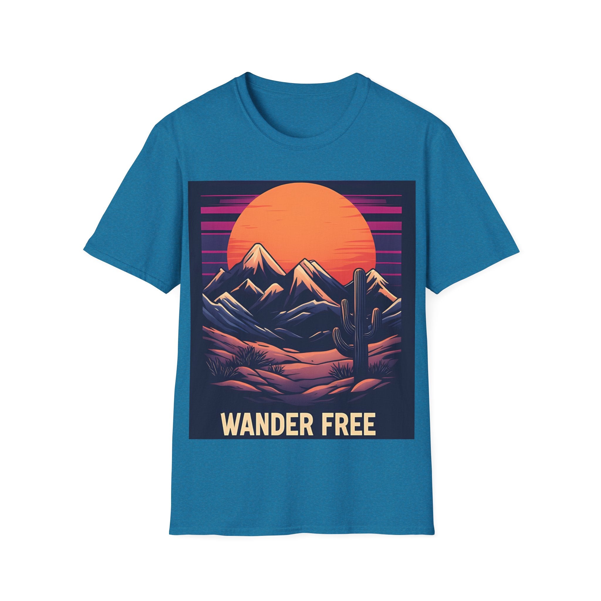 Sunset Mountains T-Shirt — Retro Desert Sunset Graphic Tee