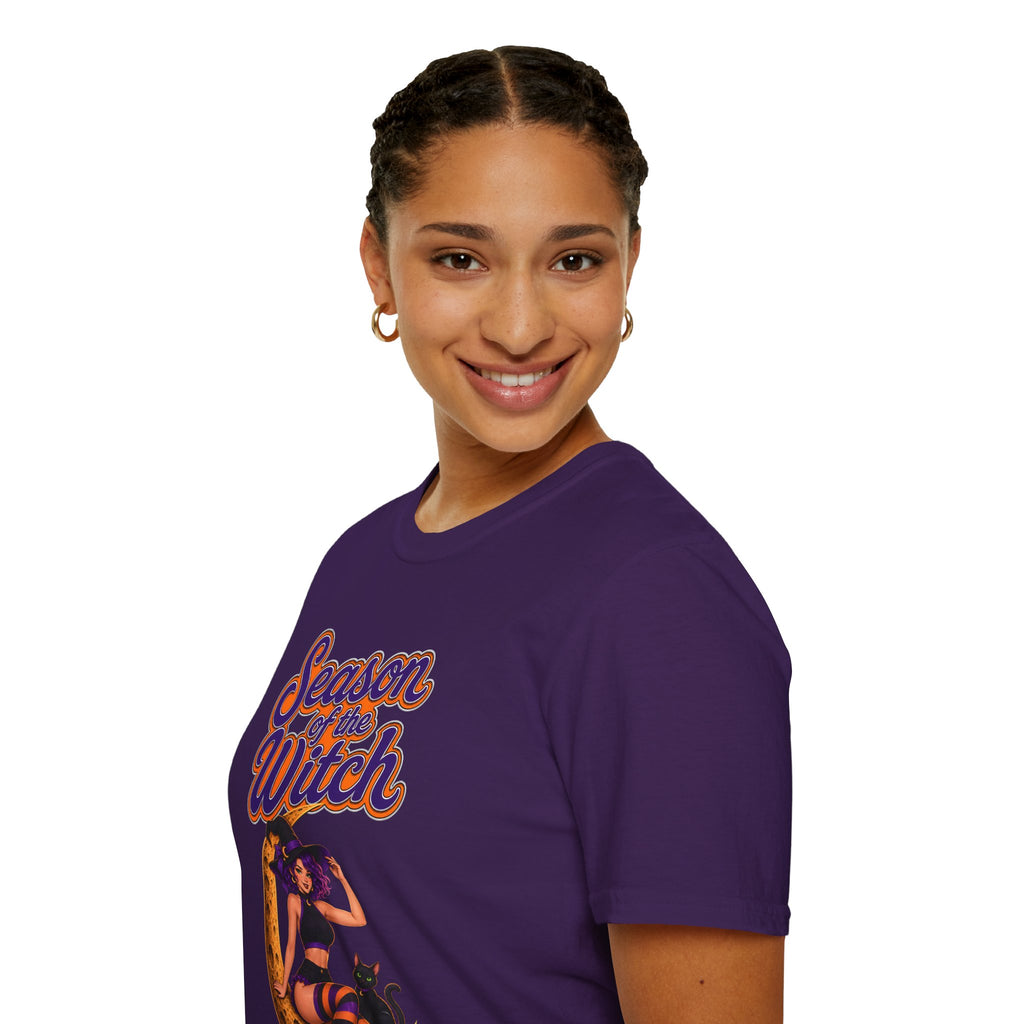 Season of the Witch T-Shirt — Retro Witch Graphic Tee for Halloween & Autumn