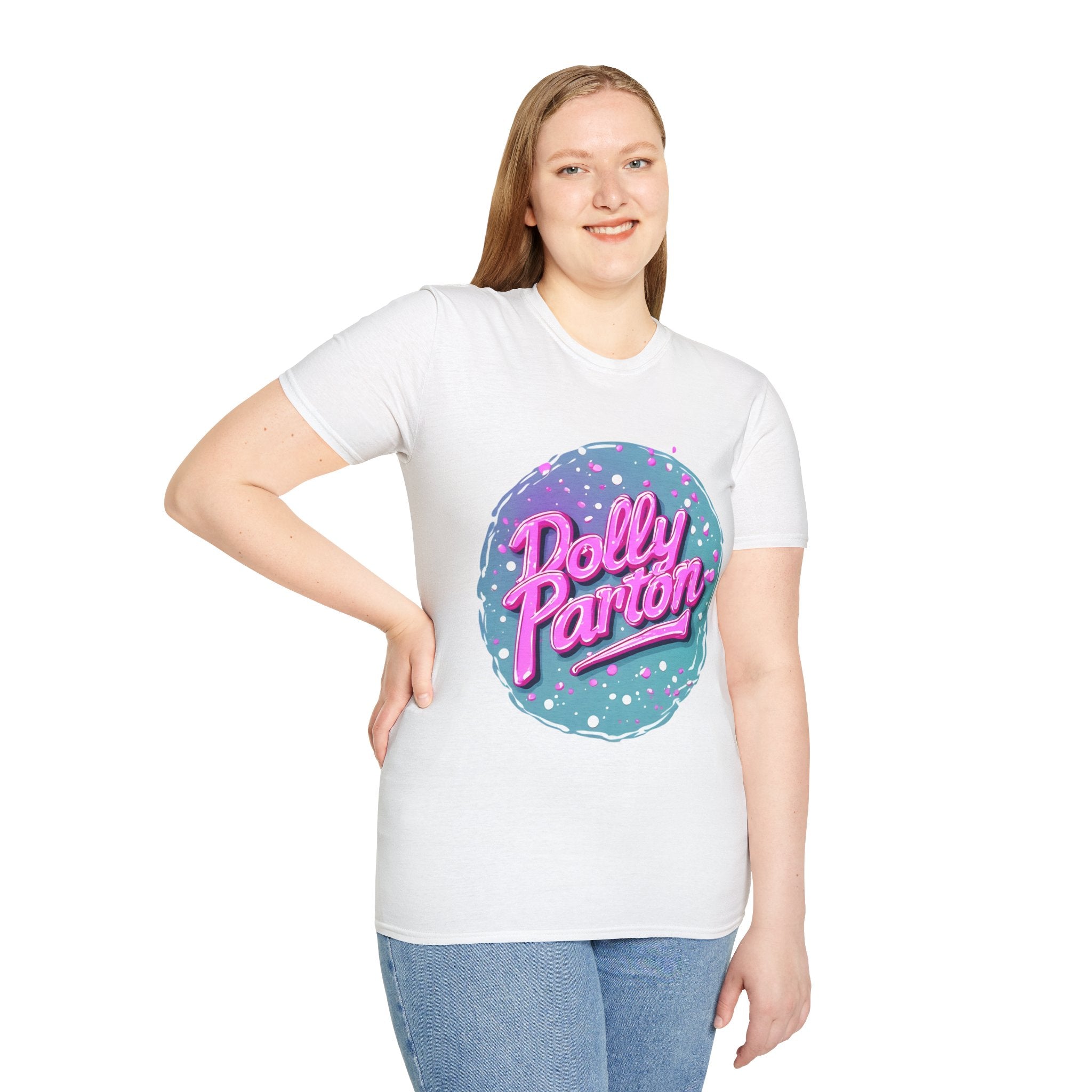 Dolly Parton Retro Neon Logo T‑Shirt