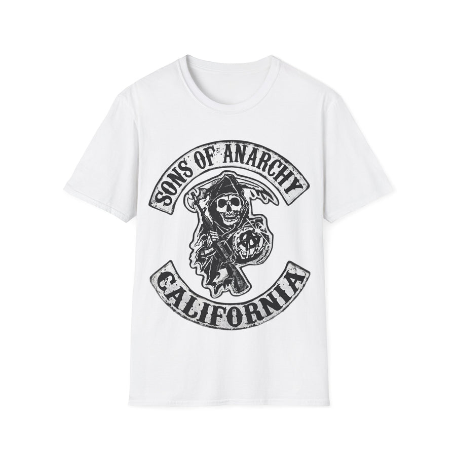 Sons of Anarchy Graphic T‑Shirt — Reaper Emblem California Biker Tee