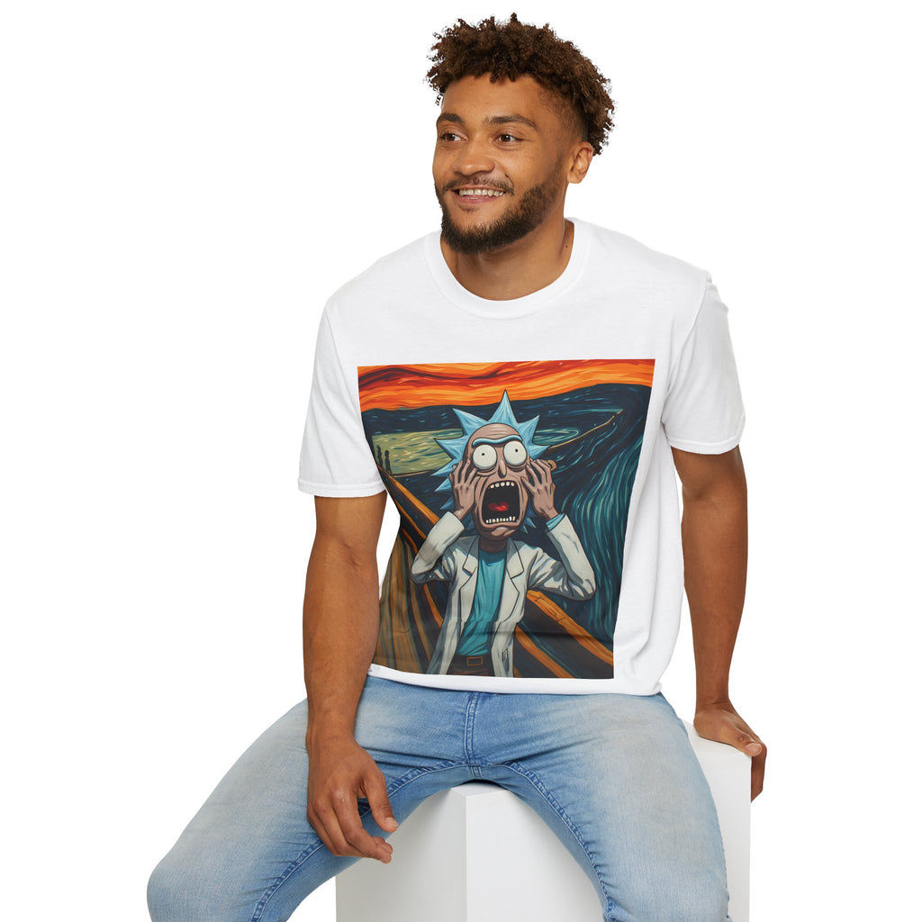 Rick Scream Tee — Rick and Morty Parody of The Scream T-Shirt