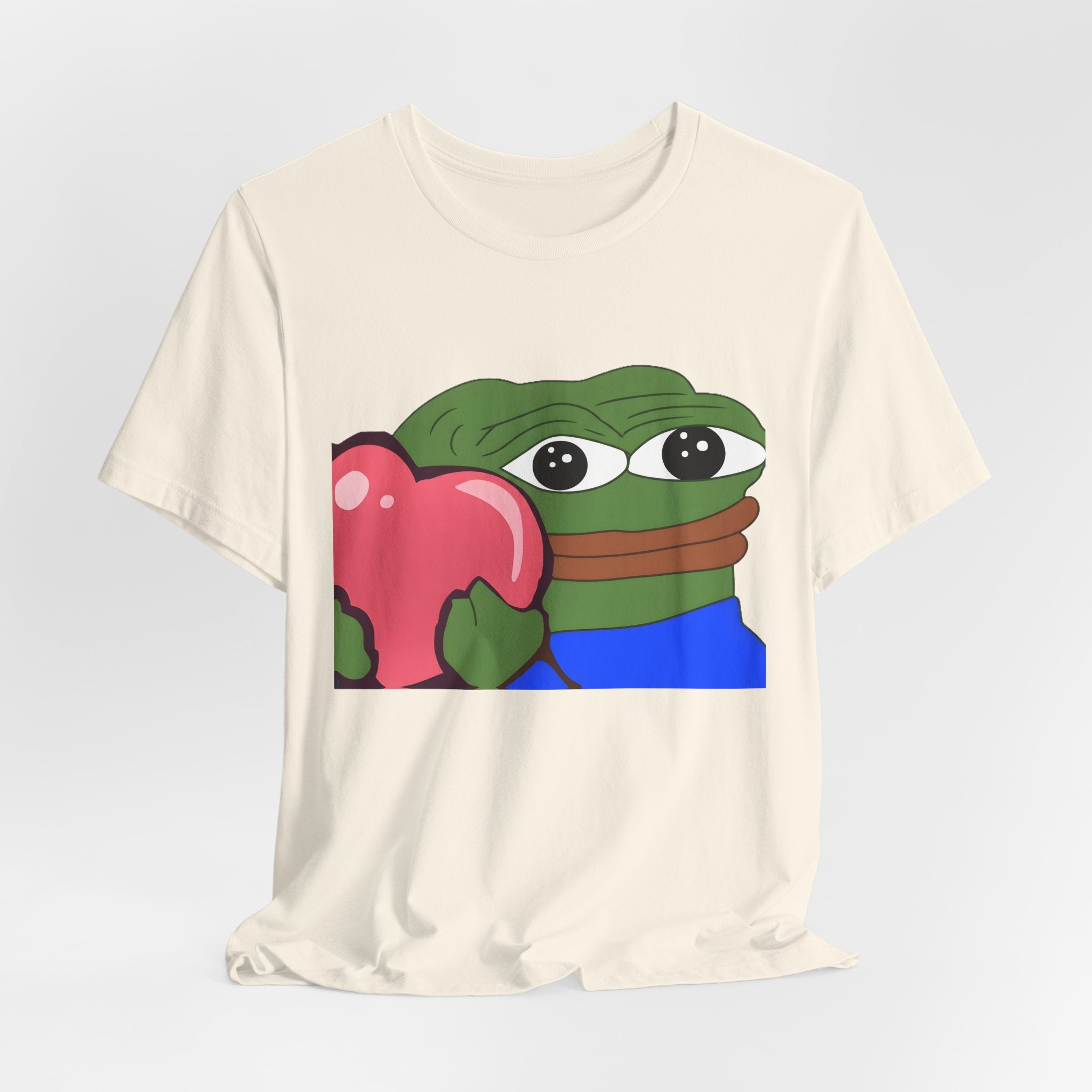 Pepe Heart Tee — Cute Frog Holding Heart Graphic T-Shirt