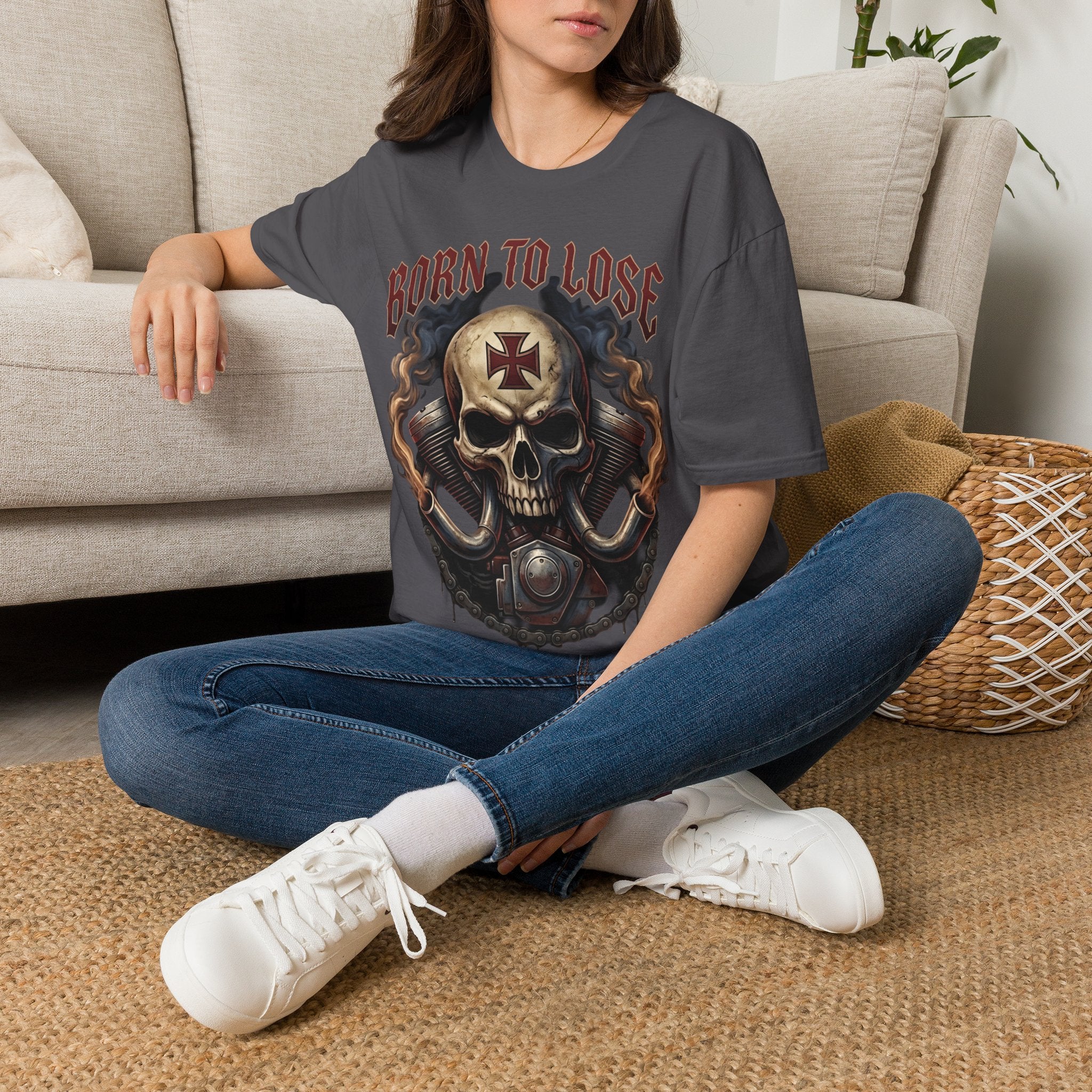 Born to Lose Motorhead Inspired Skull T-Shirt — Vintage Biker Rock Tee