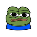 Sad Frog Pepe Sticker — Cute Meme Laptop Vinyl Kiss-Cut