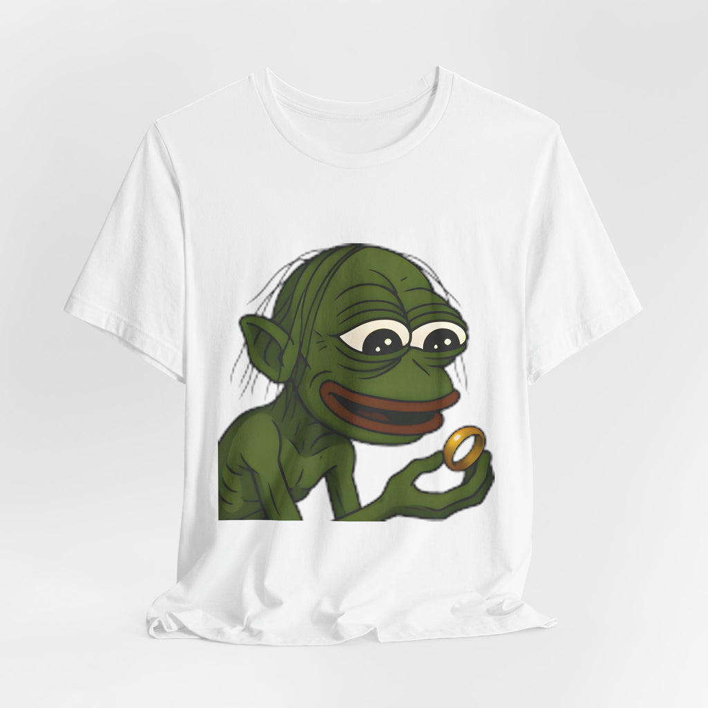 Fantasy Creature Tee — Gollum-Inspired Frog Holding Ring Graphic T-Shirt