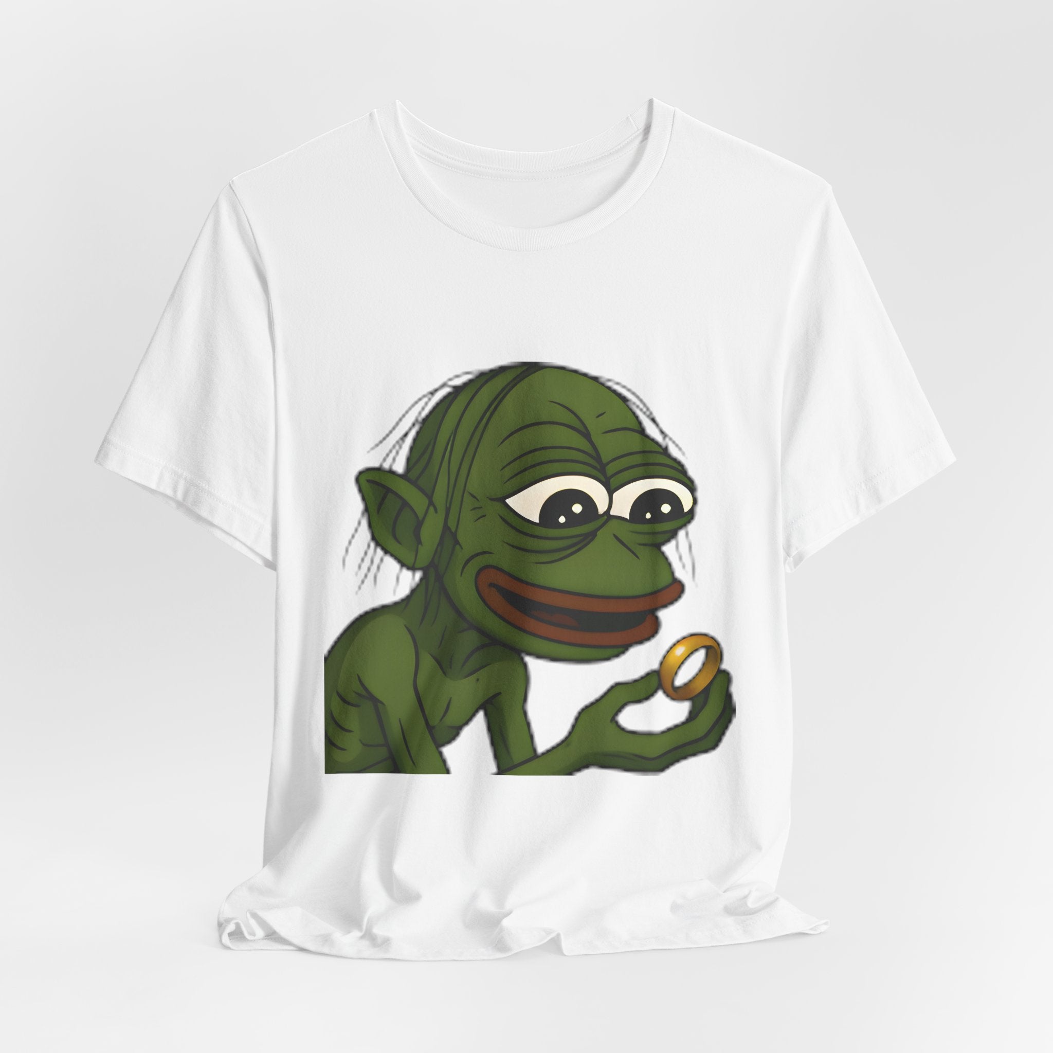 Fantasy Creature Tee — Gollum-Inspired Frog Holding Ring Graphic T-Shirt