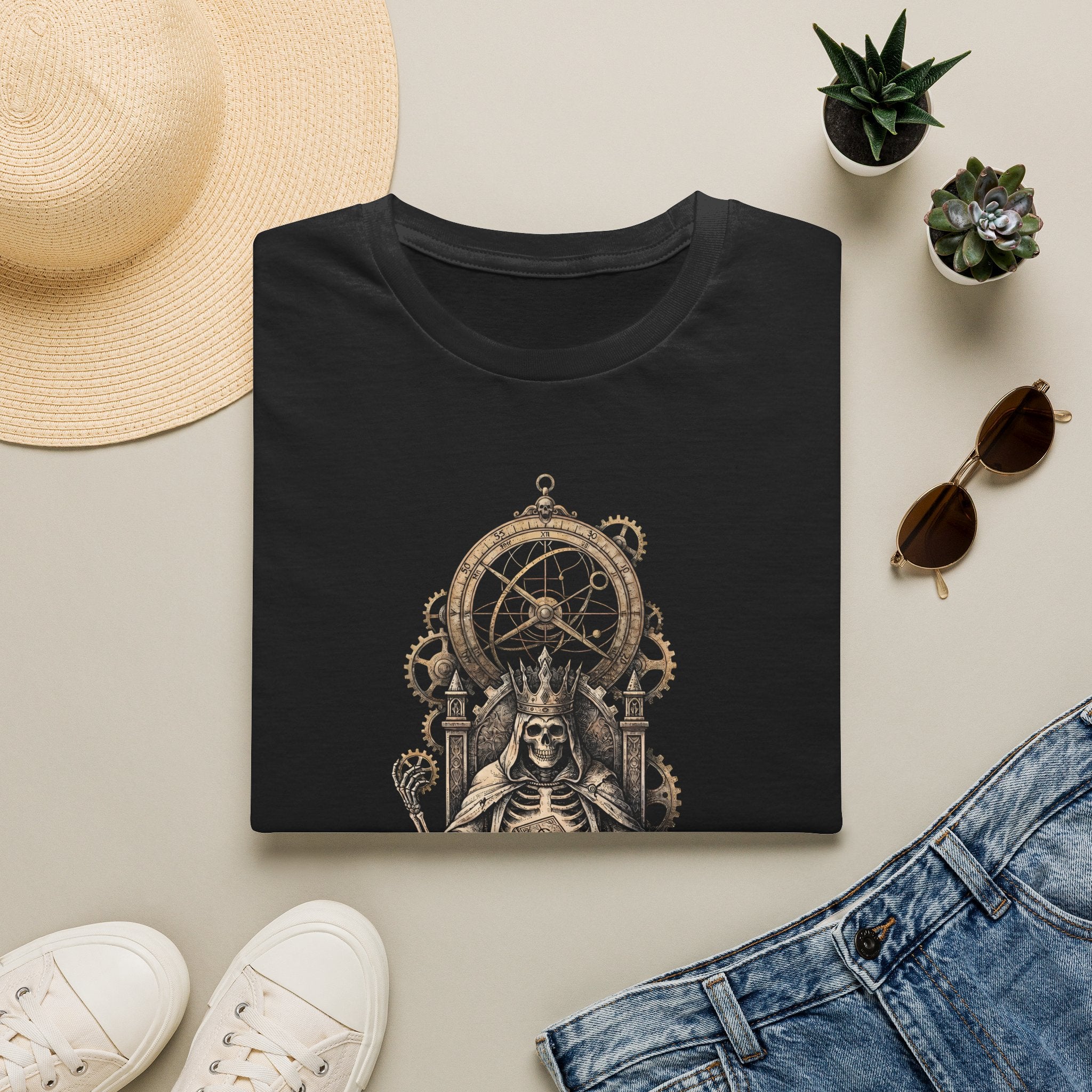 Time is our Keeper - T-Shirt, Gothic / Dark Fantasy Grim Reaper Design
