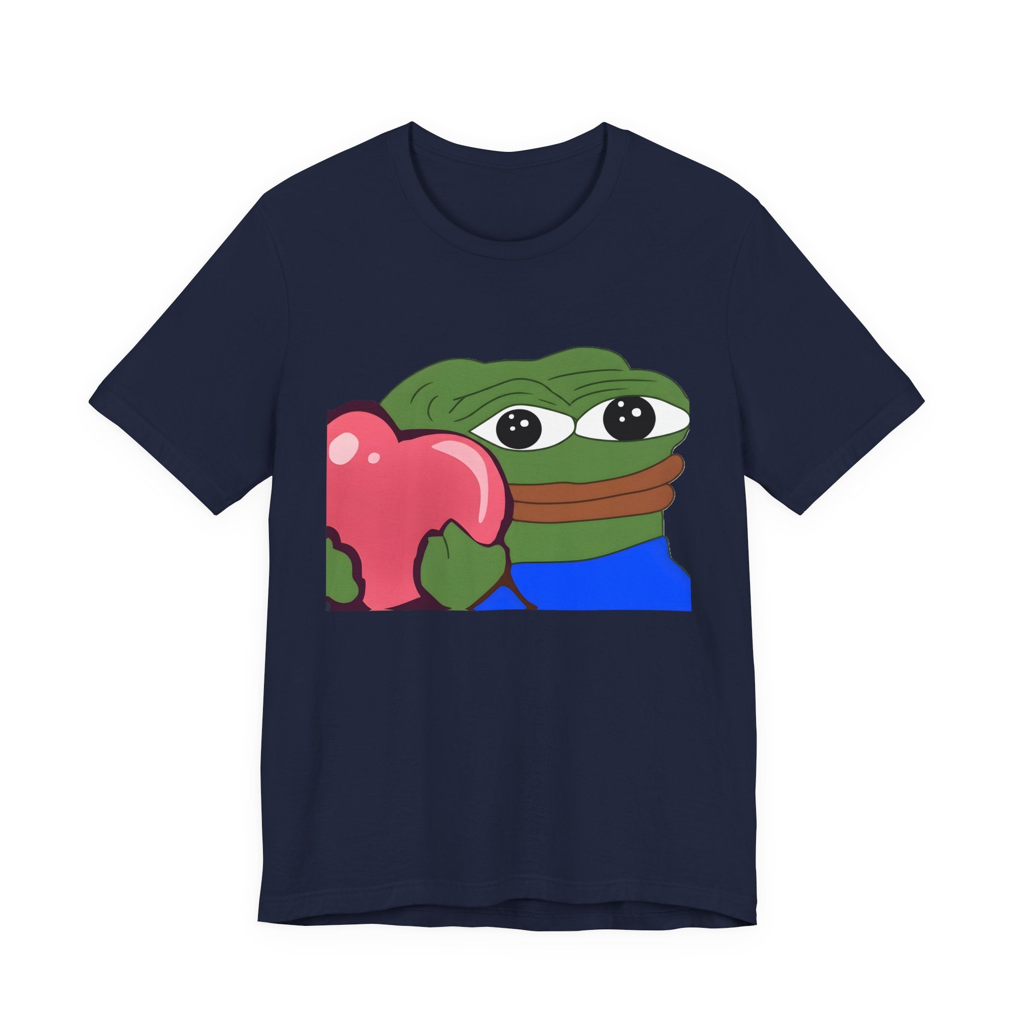 Pepe Heart Tee — Cute Frog Holding Heart Graphic T-Shirt