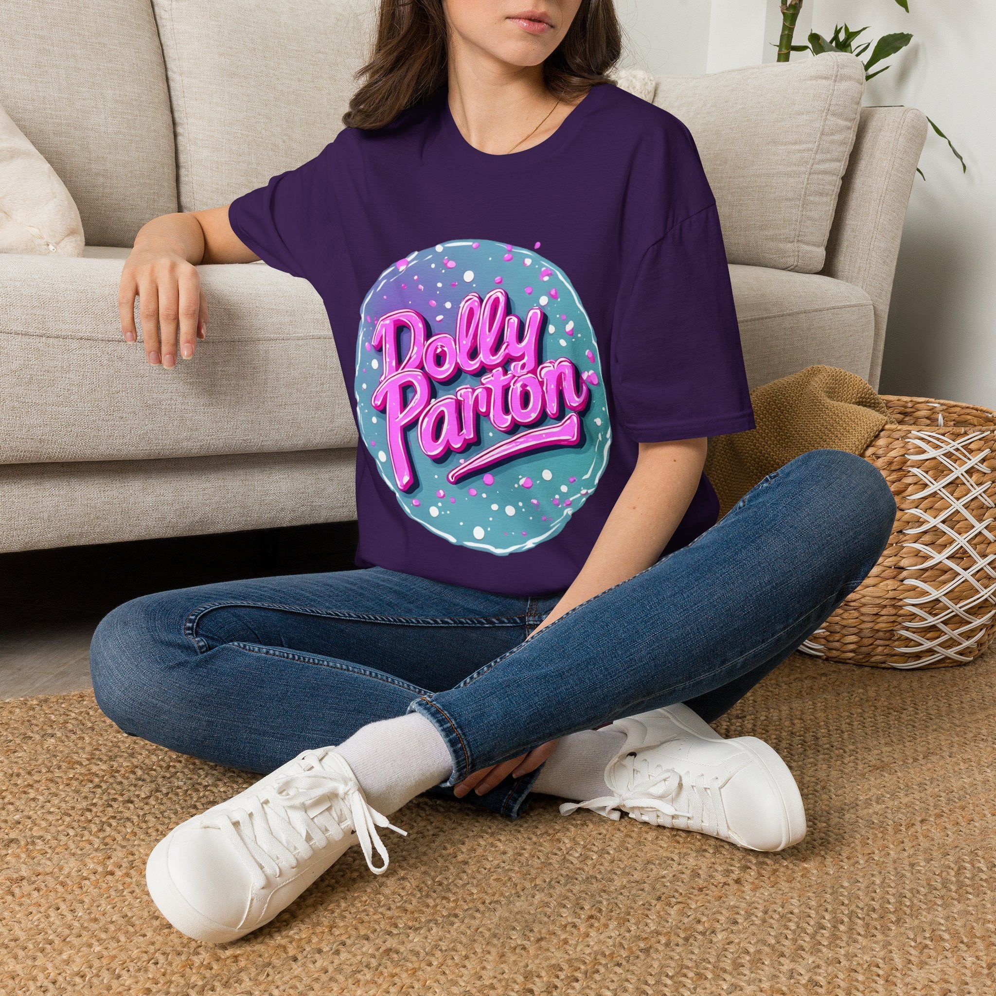 Dolly Parton Retro Neon Logo T‑Shirt