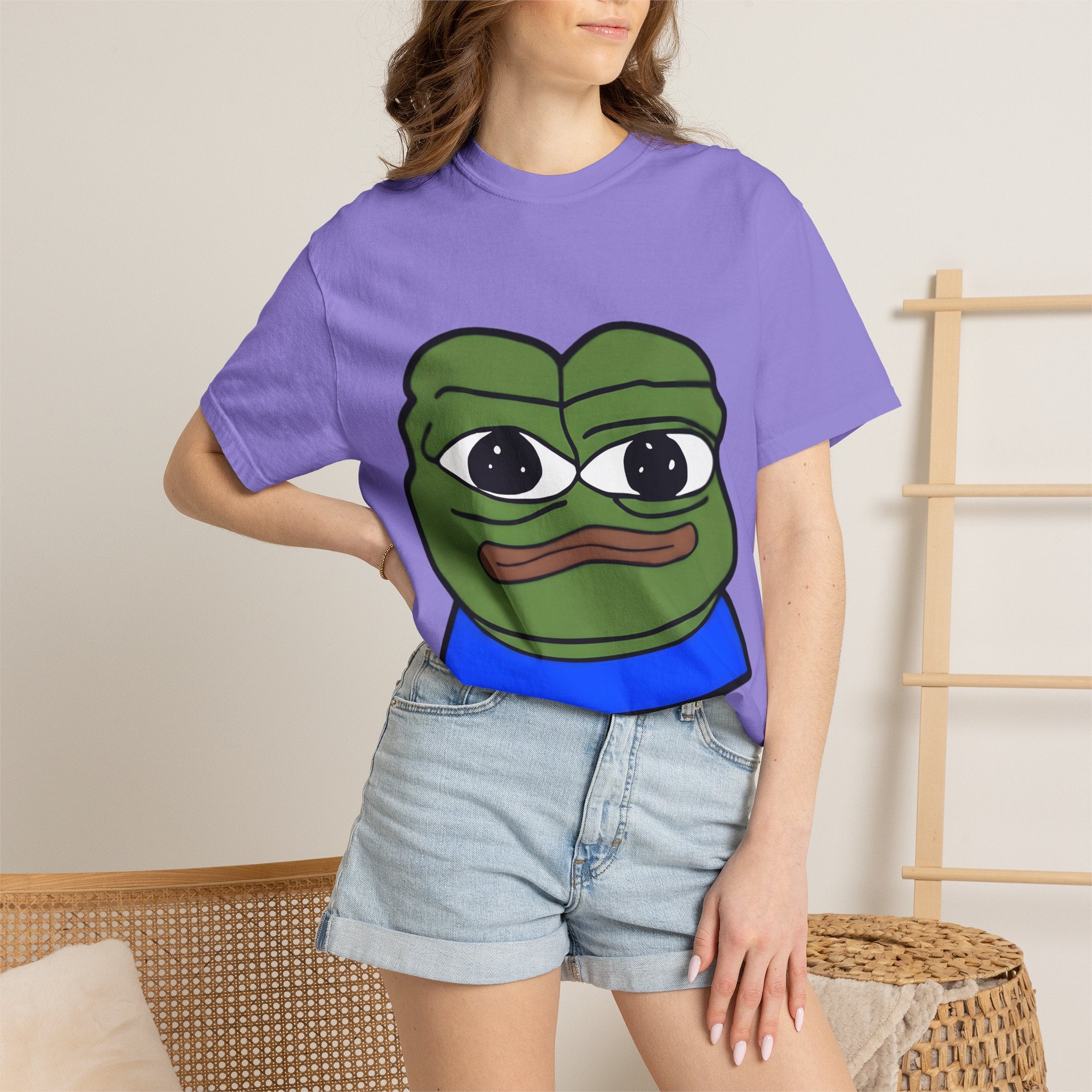 Sad Frog Face T-Shirt — Meme Graphic Tee