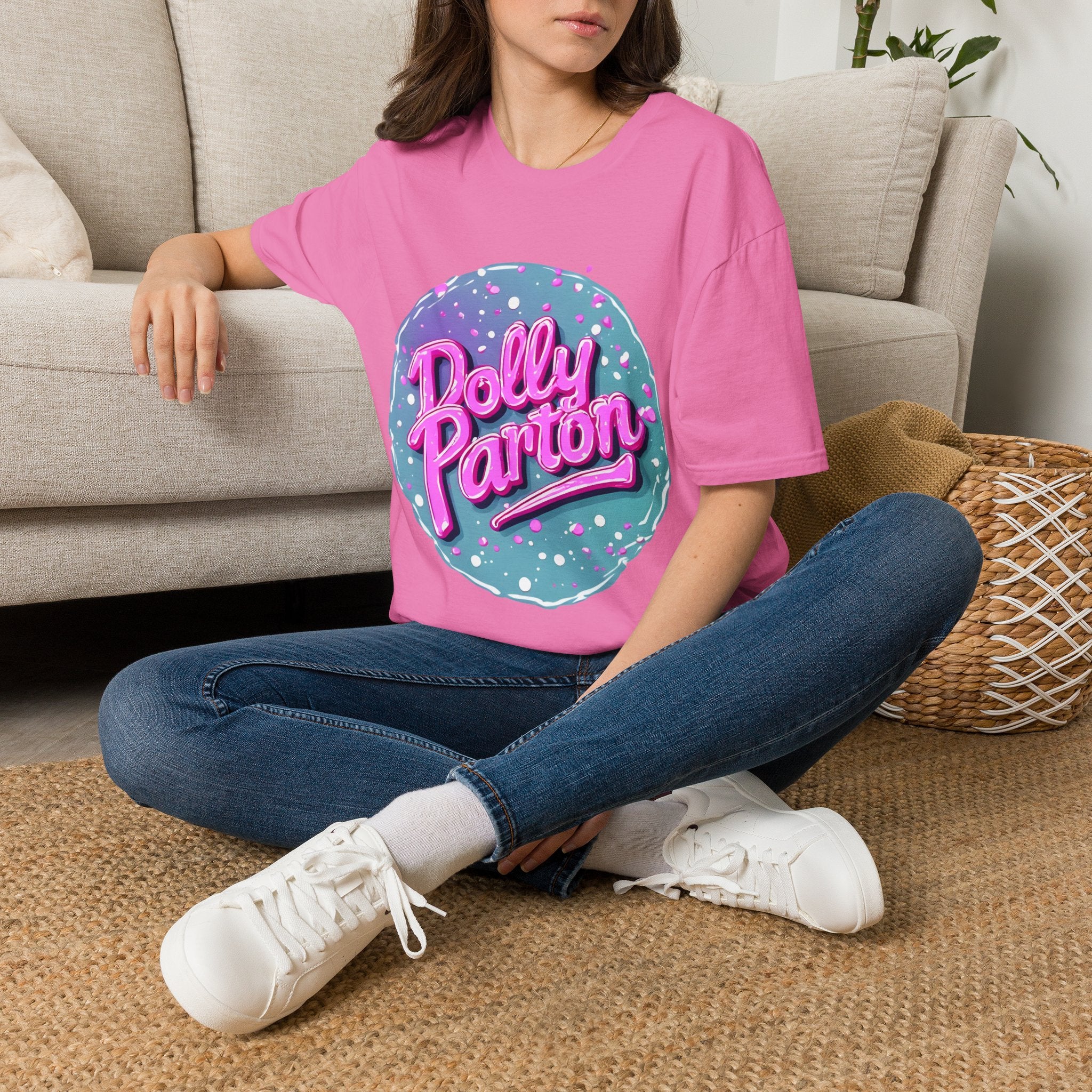 Dolly Parton Retro Neon Logo T‑Shirt